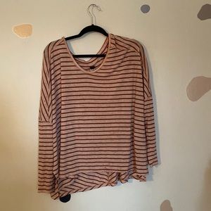 Red and Pink We The Free striped Top